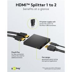 Goobay HDMI 2 na 1 4K pretvornik stikalo