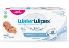 WaterWipes 9X Novorojenček in dojenček 3v1 Mokri robčki 60 kosov (540 kosov)
