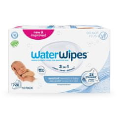 WaterWipes 12X Novorojenček in dojenček 3v1 Mokri robčki 60 kosov (720 kosov)