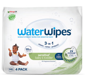 WaterWipes 4X Baby & Toddler 3v1 mokri robčki 60 kosov (240 kosov)