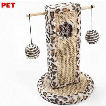 PET Toys mačje drevo in praskalnik za mačke, 30x21x20 cm, rjava