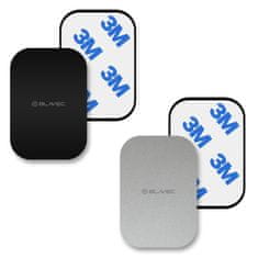 BLAVEC Metal Plate kovinska ploščica za magnetno držalo za mobitelni telefon 2ks, črna/srebro