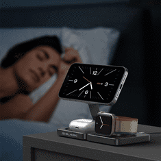 BLAVEC Charging Station MagSafe brezžični polnilnik za mobitel / AirPods / Apple Watch 15W, črna
