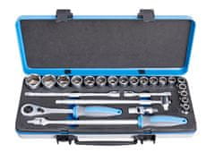 Unior 190BI6P24 garnitura nasadnih ključev 1/2" v kovinski kaseti (611939)