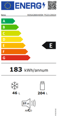 Beko RDSA280K40SN kombinirani hladilnik, zamrzovalnik zgoraj