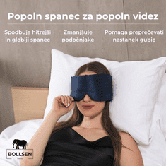 BOLLSEN Spalna maska Deep Sleep Mask, roza