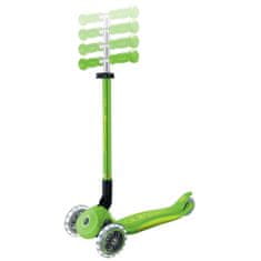 Globber Scooter Otroški tricikel Plus - Primo zložljiv Plus luči V2 Apple Green Svetleča kolesa