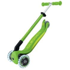 Globber Scooter Otroški tricikel Plus - Primo zložljiv Plus luči V2 Apple Green Svetleča kolesa