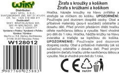 Wiky Žirafa z obroči in košarico