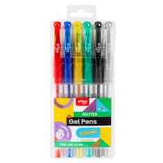 EASY Kids GLITTER Komplet gel pisal z bleščicami, 6 barv
