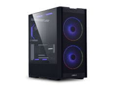Lian Li LanCool 206 računalniško ohišje, Midi-Tower, ATX, ARGB, kaljeno steklo, črno (LANCOOL 206RX)