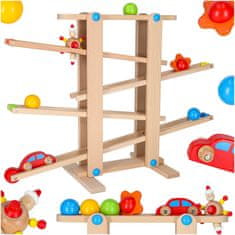 Ikonka Aga Lesena kroglična steza Montessori XXL