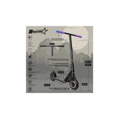 Zložljivi skuter NKD Bullit Dirt Scooter, črn, H-044-BR
