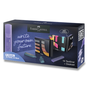 Faber-Castell Označevalnik Textliner 46 - namizni komplet, 16 kosov
