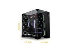Lian Li O11 Vision Compact računalniško ohišje, ATX, Midi-Tower, steklo, črno (O11VPX)