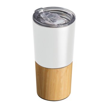 A DESIGN Termovka s kombinacijo bambusa in jekla Cesena 500 ml, bela