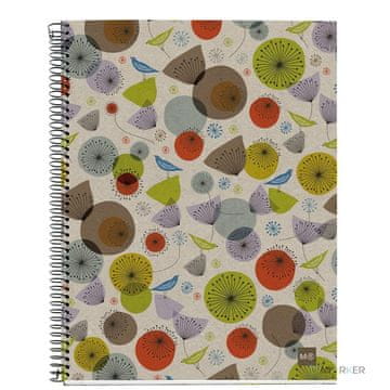 Miquelrius Zvezek A4, črtast, 120 listni,80g, Recycled Rože