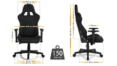 SENSE7 Igralni stol Spellcaster FF, Črna