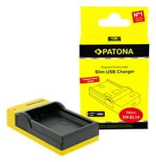 PATONA Photo Nikon EN-EL14 tanek polnilec, USB-C