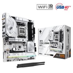 ASRock X870 Steel Legend osnovna plošča, WiFi, AM5, DDR5, RGB, gaming, ATX (90-MXBPJ0-A0UAYZ)