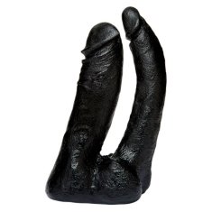Doc Johnson Dvojni dildo s priseskom Doc Johnson, črn