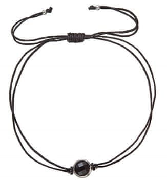 Evolution Group Črna Kabbalah zapestnica s kristalom 13041.3 črna