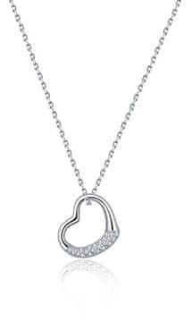 MOISS Nežna srebrna ogrlica Srce N0000021