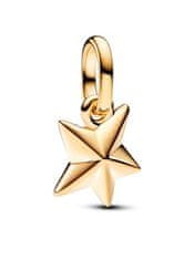 Pandora Pozlačen mini obesek Star Shine ME 793370C01