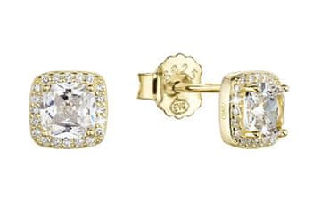 Evolution Group Pozlačeni uhani s cirkoni 11438.1 kristal