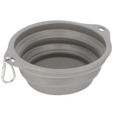 sarcia.eu SILIKONSKA posoda za pse, ZLOŽLJIVA, potovalna posoda ZA VODO + karabiner 19 cm 