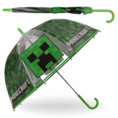 sarcia.eu Minecraft Creeper Zelena otroška dežnik ZA IGRAČA, GAMER, ZLOŽLJIV prozoren dežnik za fanta 