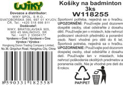 Košarice za badminton 3 kosi