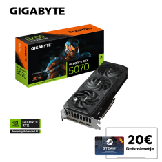 Gigabyte Grafična kartica AORUS GeForce RTX 5070 WINDFORCE OC SFF 12G, 12GB GDDR7, PCI-E 5.0