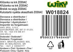 Obesek za ključe s plastično karabinko - Zodiak