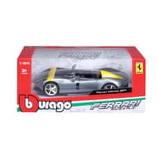 Burago B Ferrari Monza SP1 Silver Blue 1:24