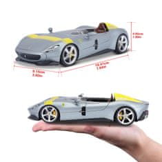 Burago B Ferrari Monza SP1 Silver Blue 1:24