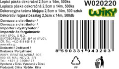 Trak 14 m dekor, 500 kosov nalepk - rumeni smrček