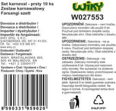 Wiky Prsti s kremplji 10 kosov plastike v vrečki karneval