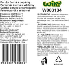 Črna lasulja s kitkami