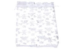 Vrečka ORGANZA Snežinke 25x35 cm Božič