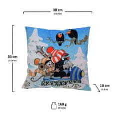 Moravská ústředna Otroški vzglavnik Krtek 30x30 cm motorni sani