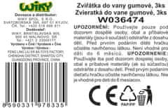 Gumijasta kopalna žival 3 kosi 6 cm