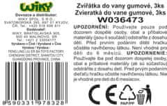 Gumijaste kopalne živali 3 kosi 6 cm