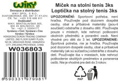 Žogica za namizni tenis 3 kosi