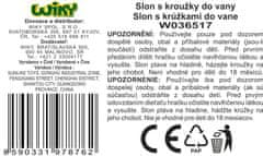 Slon z obročki za kopel 13 cm