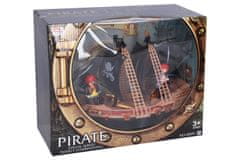 Piratska ladja s figurami in učinki 30 cm