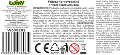 Friteza na vroč zrak z učinki 19 cm