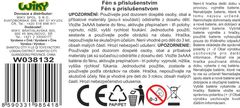 Sušilnik za lase z dodatki 19cm