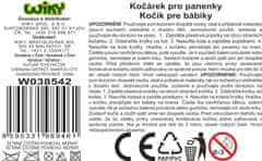 Globok voziček za lutke 48x30x57 cm