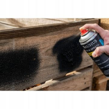 shumee Bauhus gumijasta črna folija za okna in strehe v spreju 400 ml